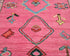 13 Feet Moroccan Pink Hand Woven Wool Runner Rug